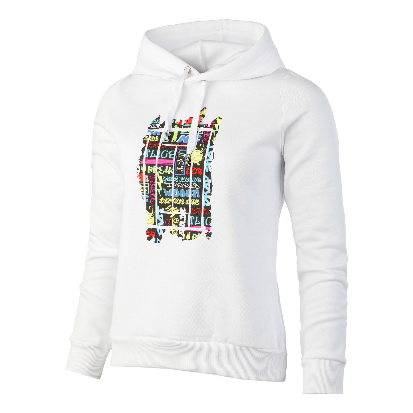 Tennis-Point Graffity Hoody Damen - weiß, mehrfarbig