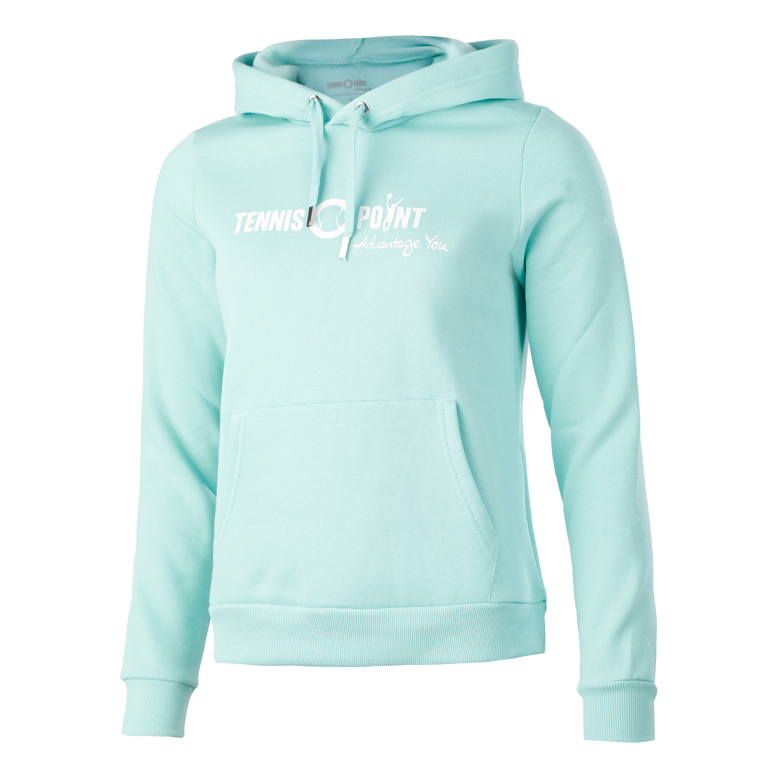 Tennis-Point Logo Sweat à capuche Femmes - menthe, blanc