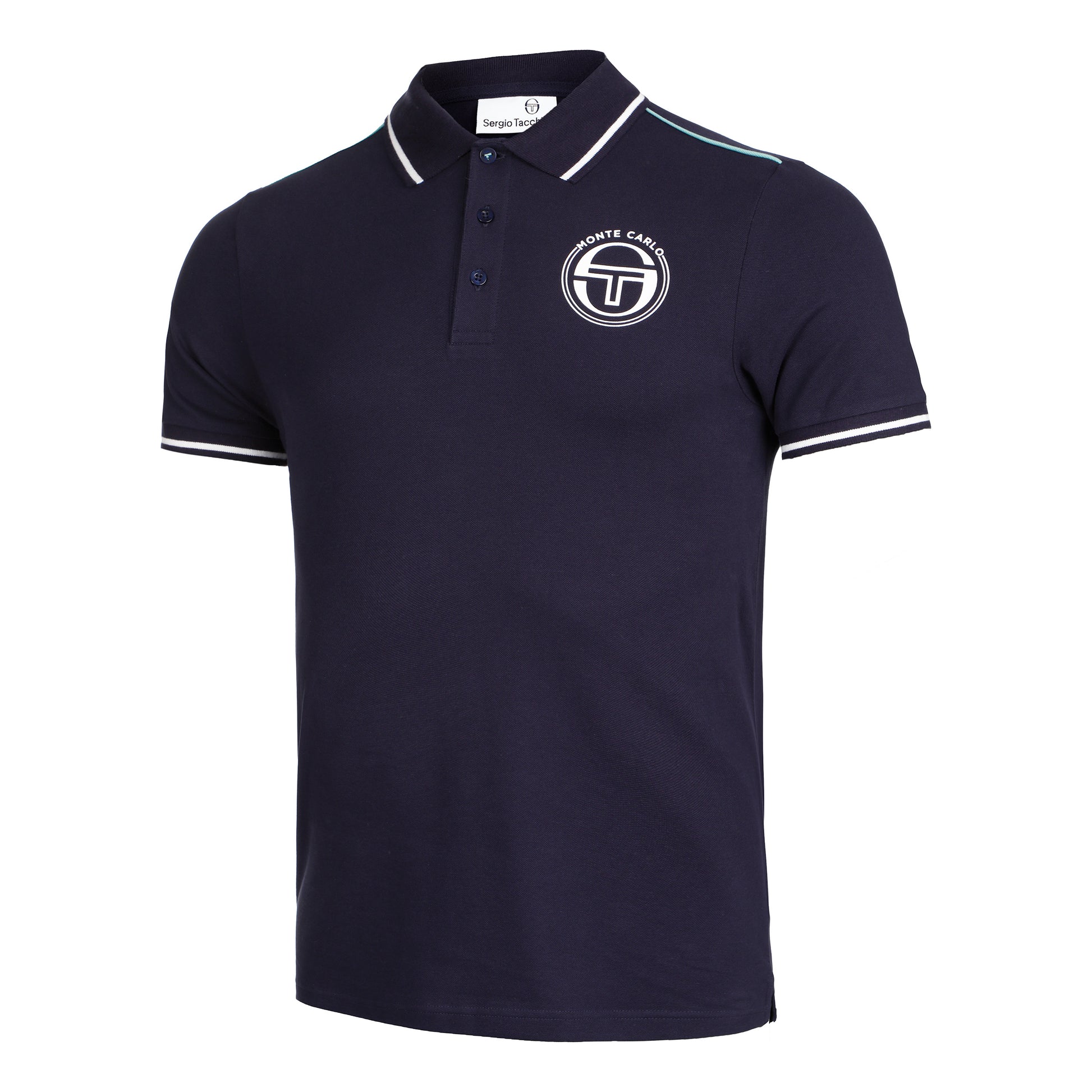 Sergio Tacchini Ranking Staff Polo Uomini - blu scuro, bianco