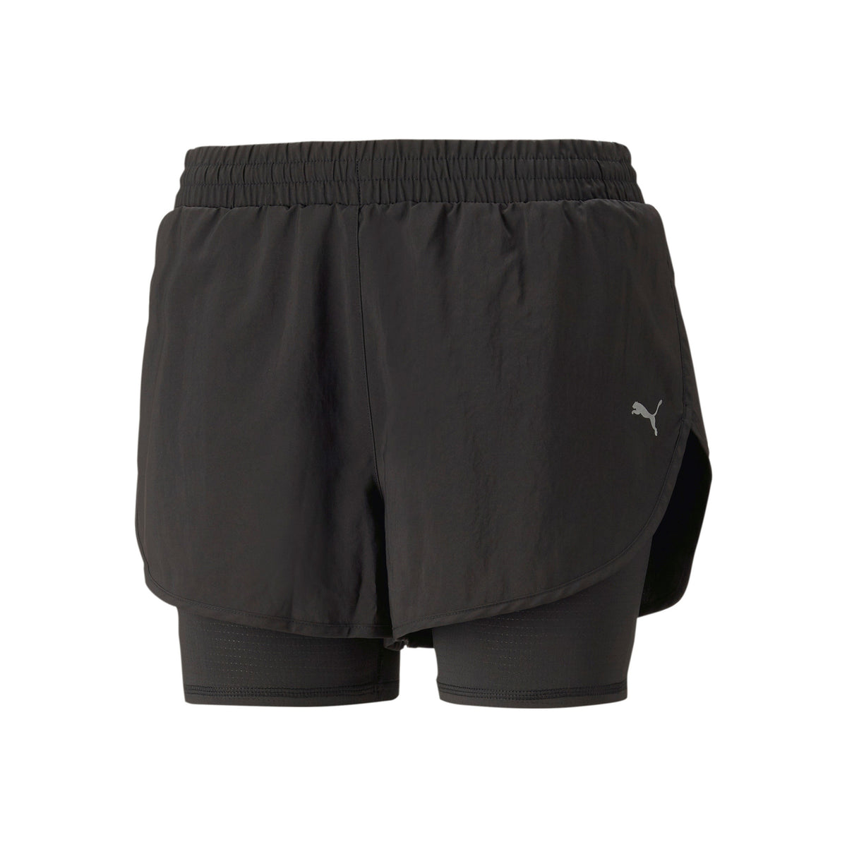 Puma Run Favorite Woven 2in1 3in Pantaloncini Da Corsa Donna-Nero