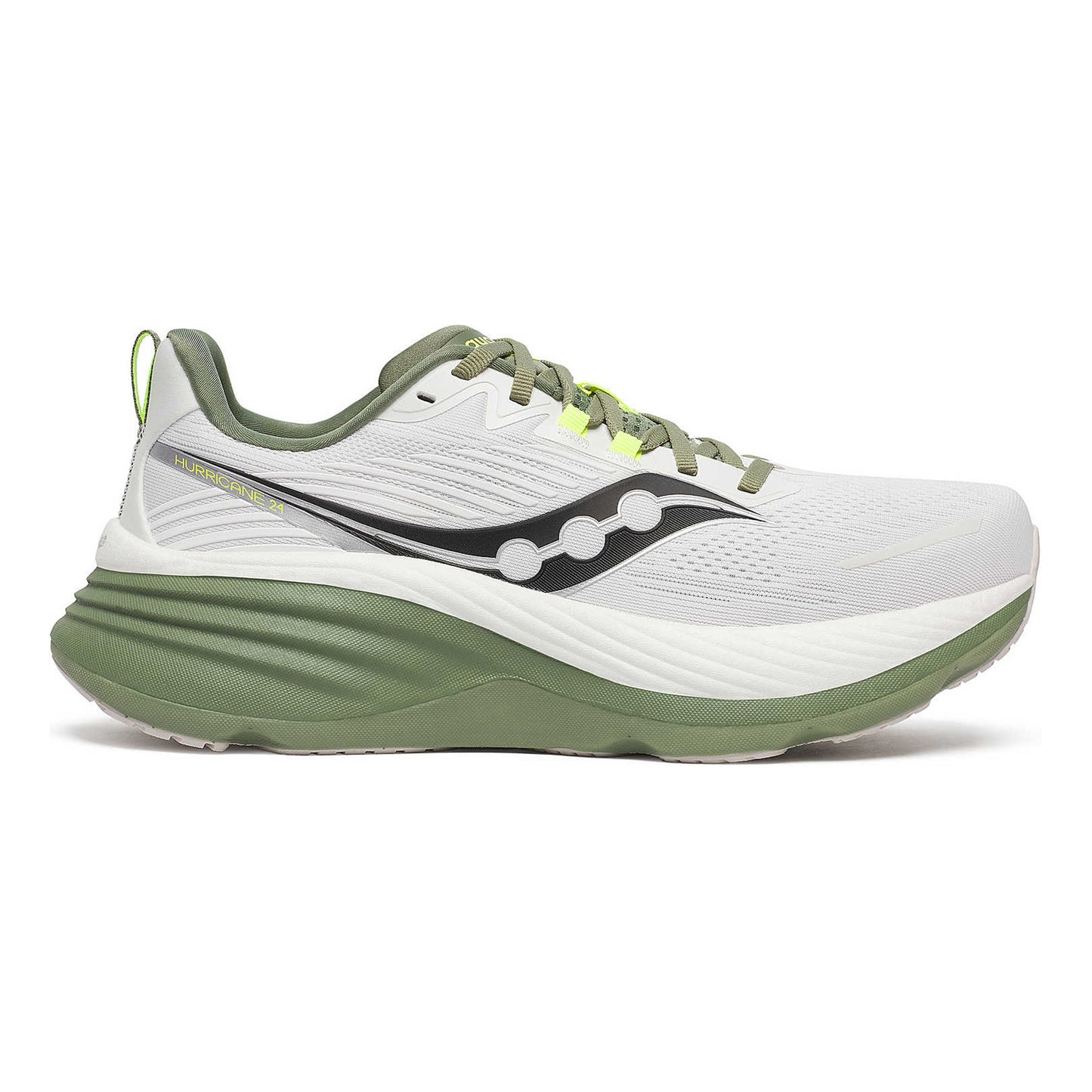 Saucony Hurricane 24 Stabilitätsschuh Herren - weiß, oliv