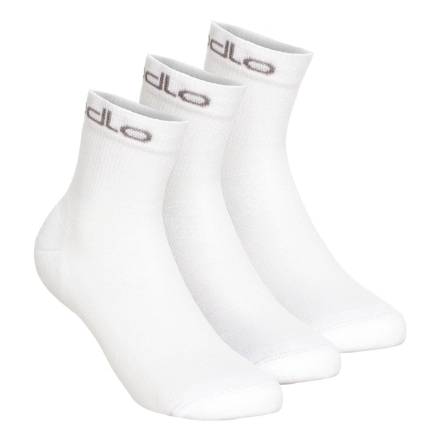 Odlo Quarter Active Sportsocken 3er Pack Unisex - weiß,