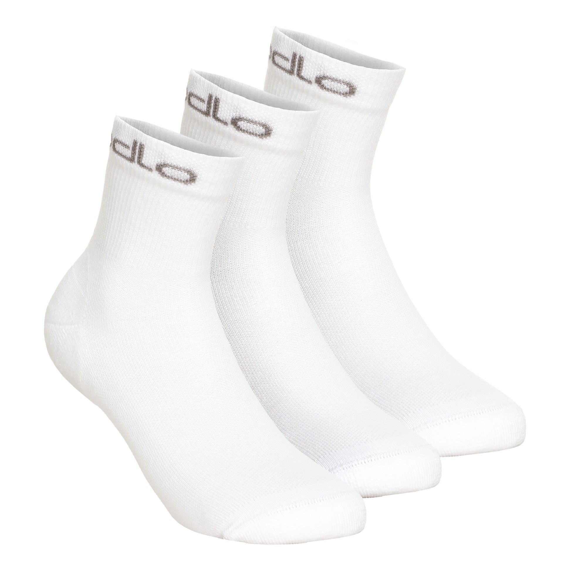 Odlo Quarter Active Sportsocken 3er Pack Unisex - weiß,