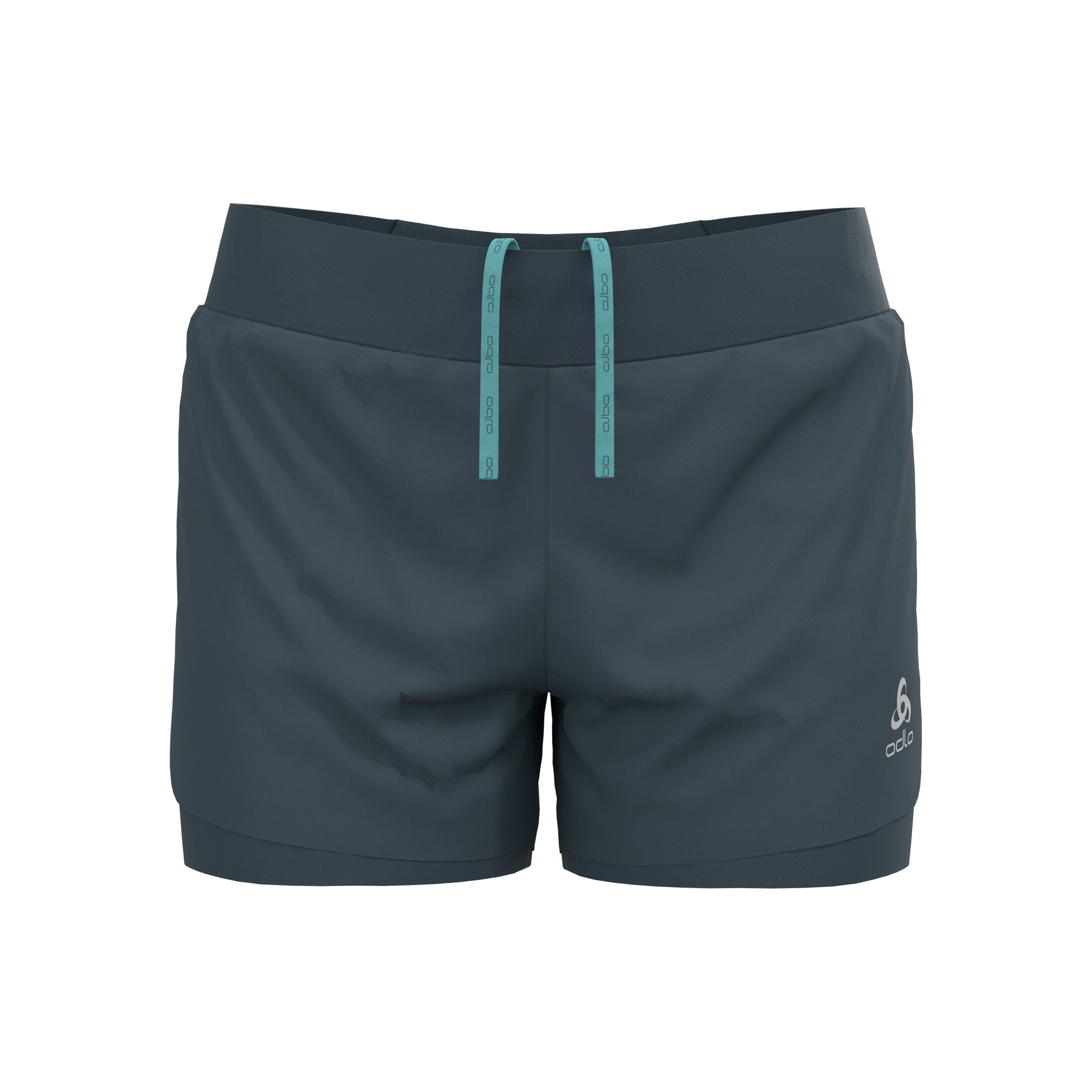 Odlo Zeroweight 3inch 2in1 Laufshorts Damen - dunkelgrau,