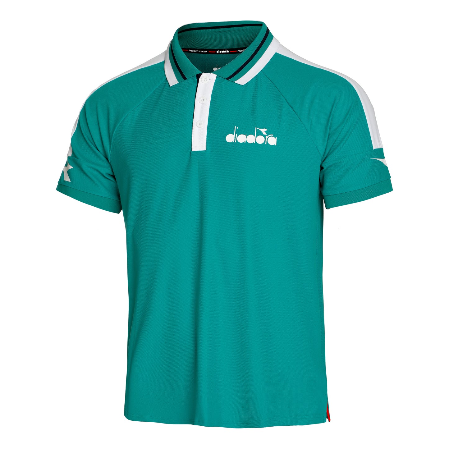 Diadora Icon Polo Uomini - verde, bianco