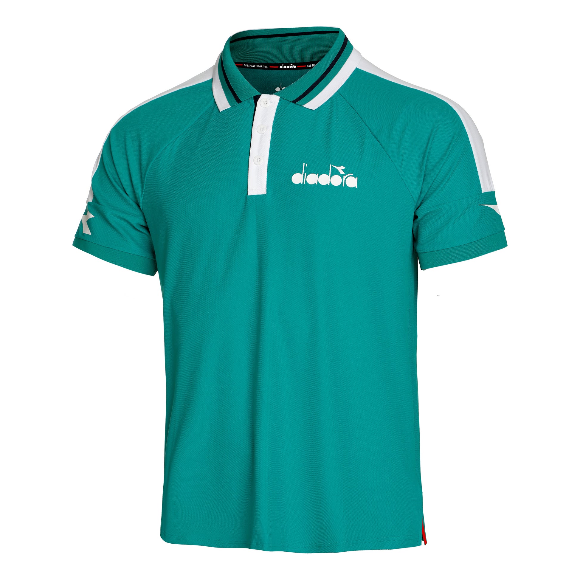 Diadora Icon Polo Uomini - verde, bianco