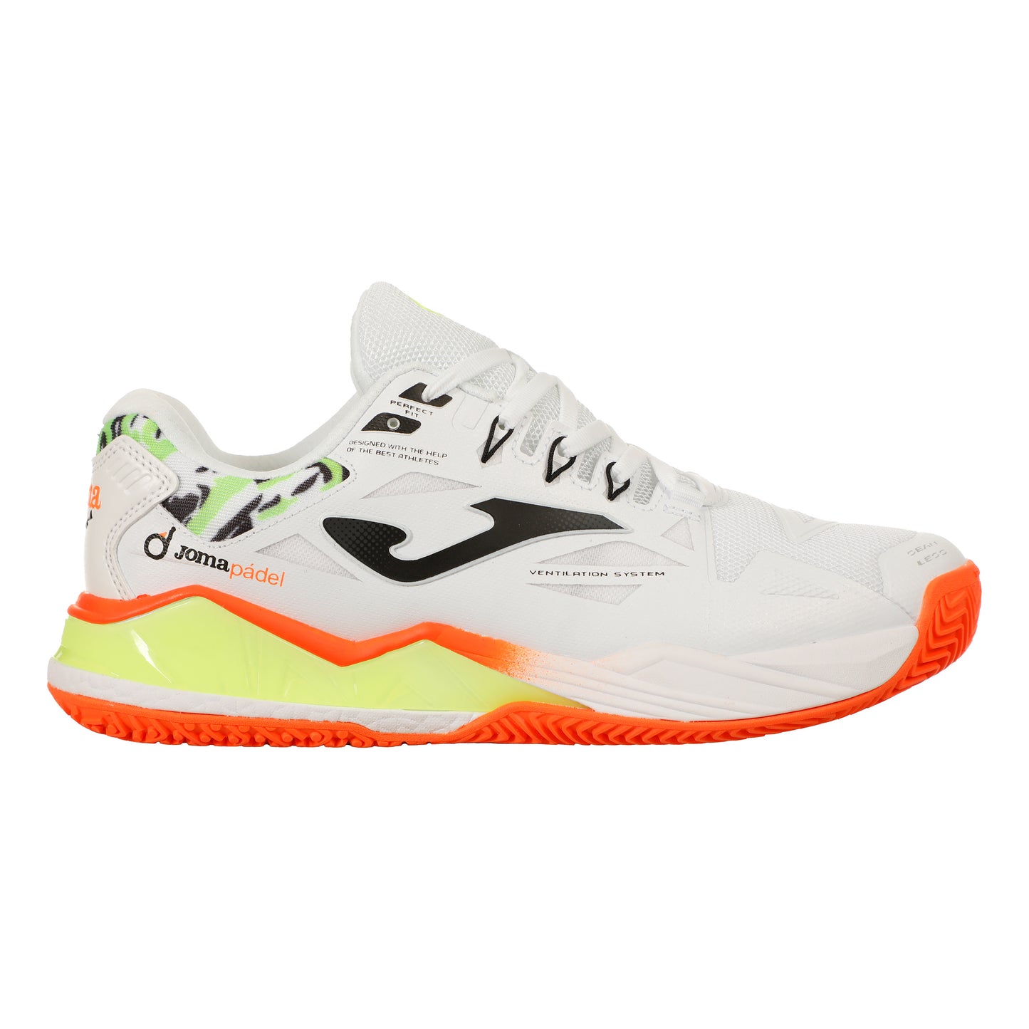 Joma Spin Scarpa da padel Uomini - bianco, arancione