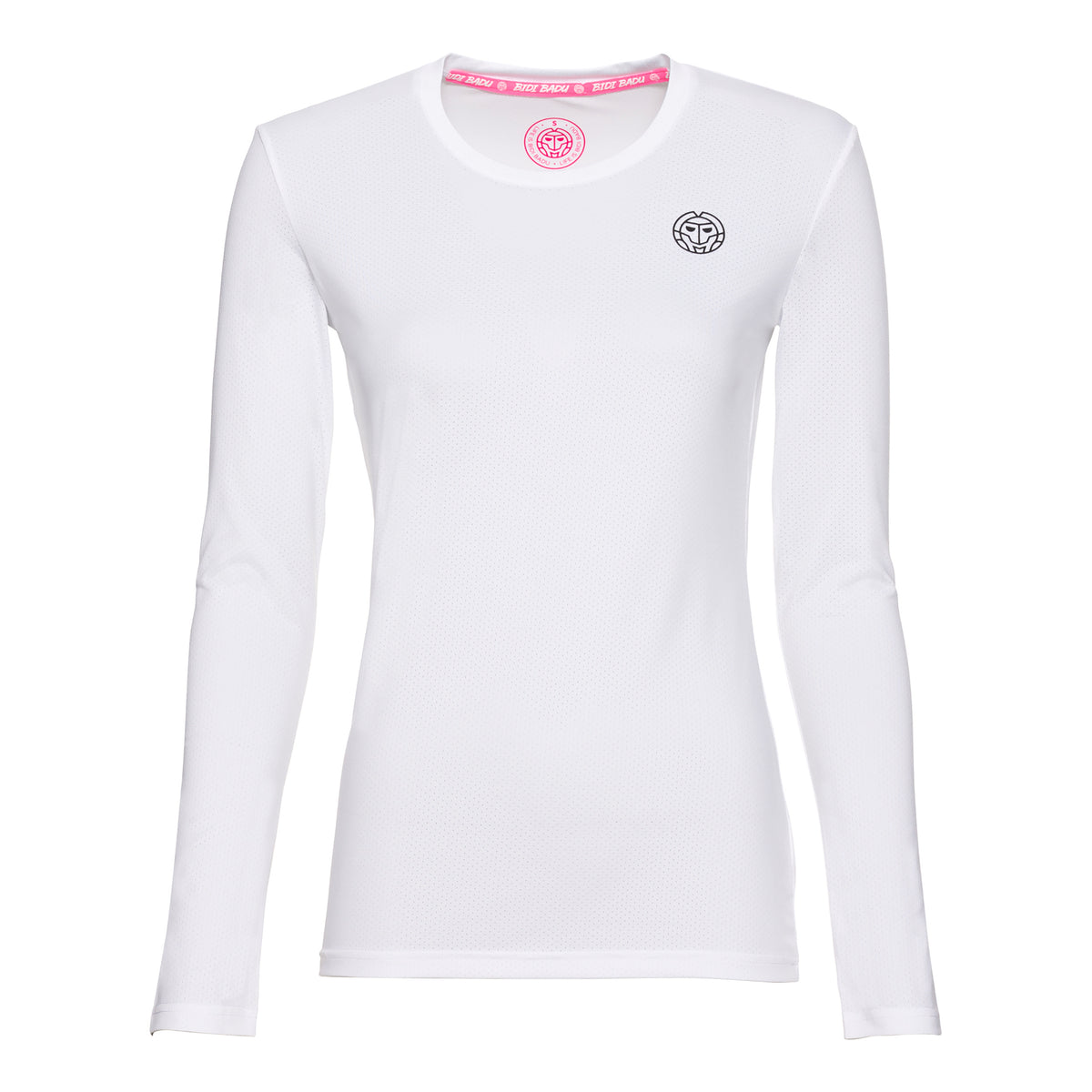 BIDI BADU Pia Tech Roundneck Longsleeve Damen - weiß, schwarz