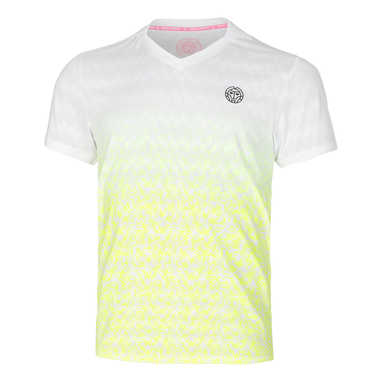 BIDI BADU Tano Tech Polo Uomini - bianco, giallo neon