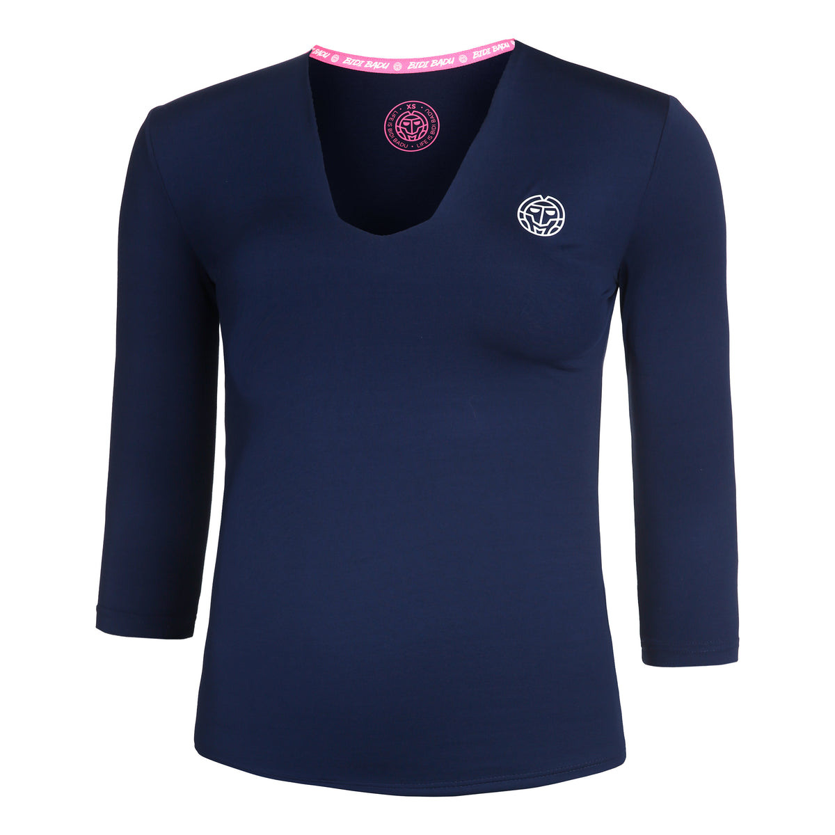 BIDI BADU Ariana Tech V-Neck Manica lunga Donna - blu scuro,