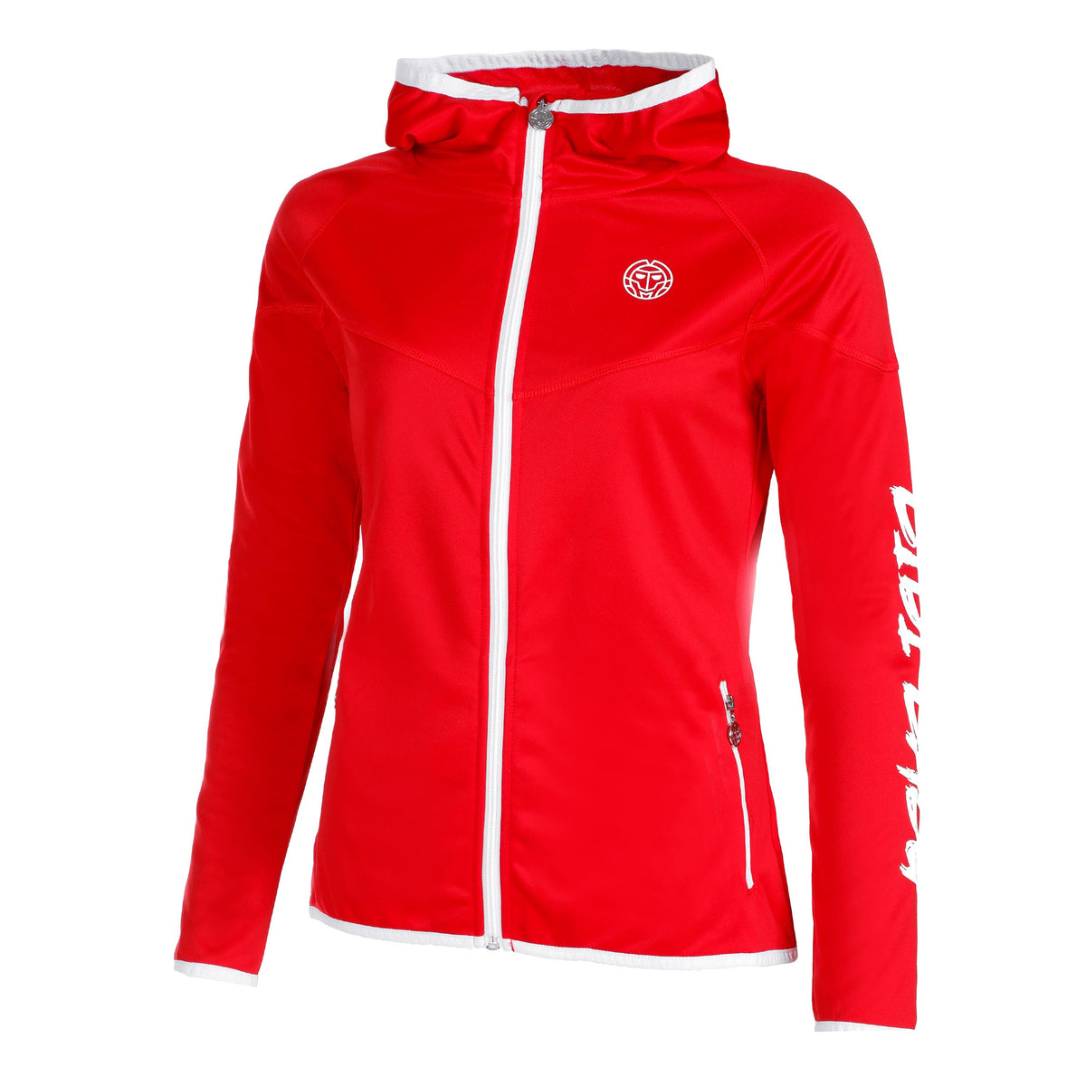 BIDI BADU Inga Tech Giacca Da Allenamento Donna-Rosso,Bianco