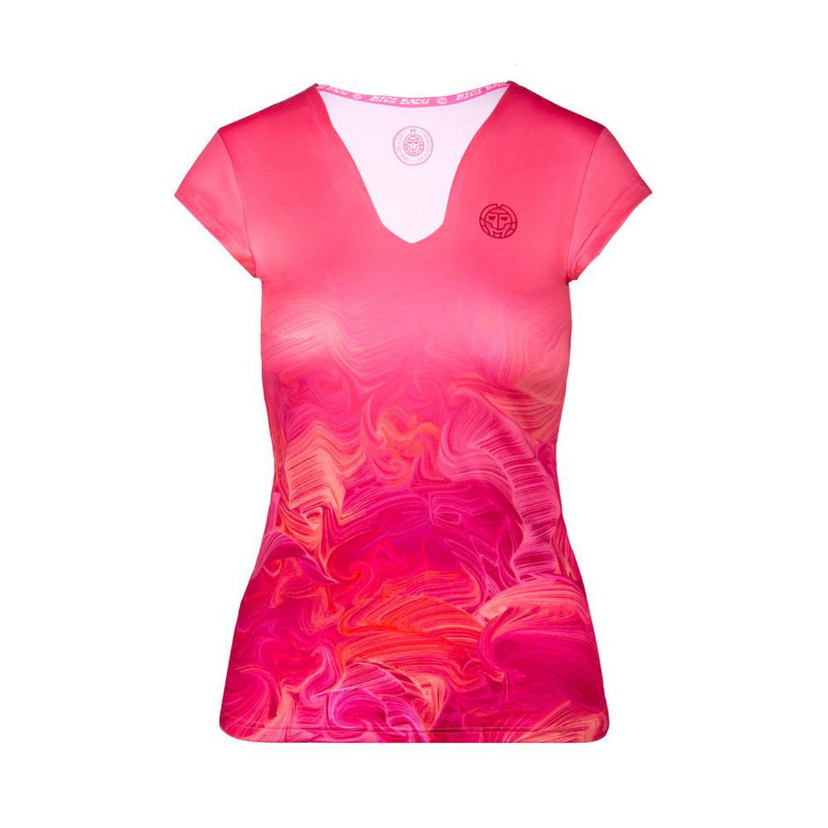 BIDI BADU Anele Tech Roundneck Maglietta Ragazze - rosa, multicolore