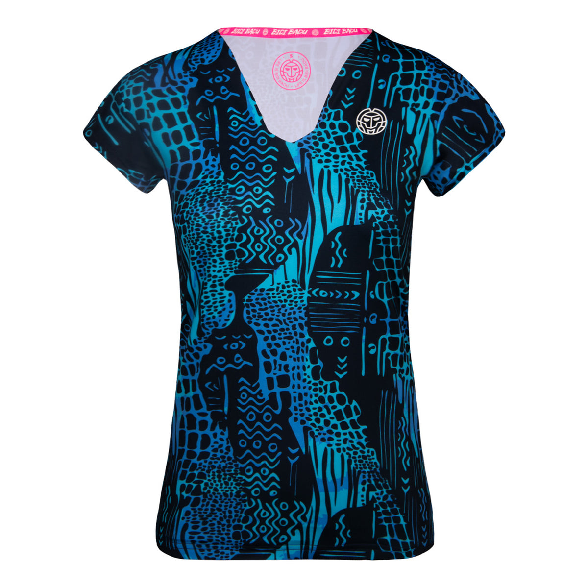 BIDI BADU Bella 2.0 Tech V-Neck Maglietta Donna-Blu