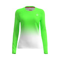 Crew Gradiant Haut Manches Longues Filles-Vert Fluo,Blanc