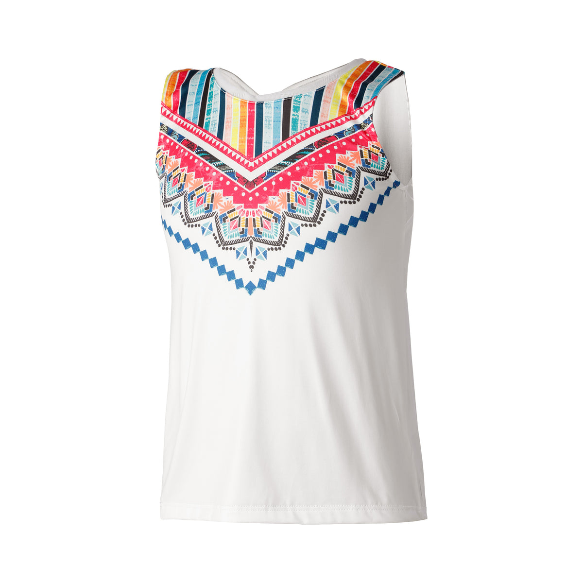 Lucky in Love Think Ink Tie Back Top Tank-Top Mädchen - weiß, mehrfarbig