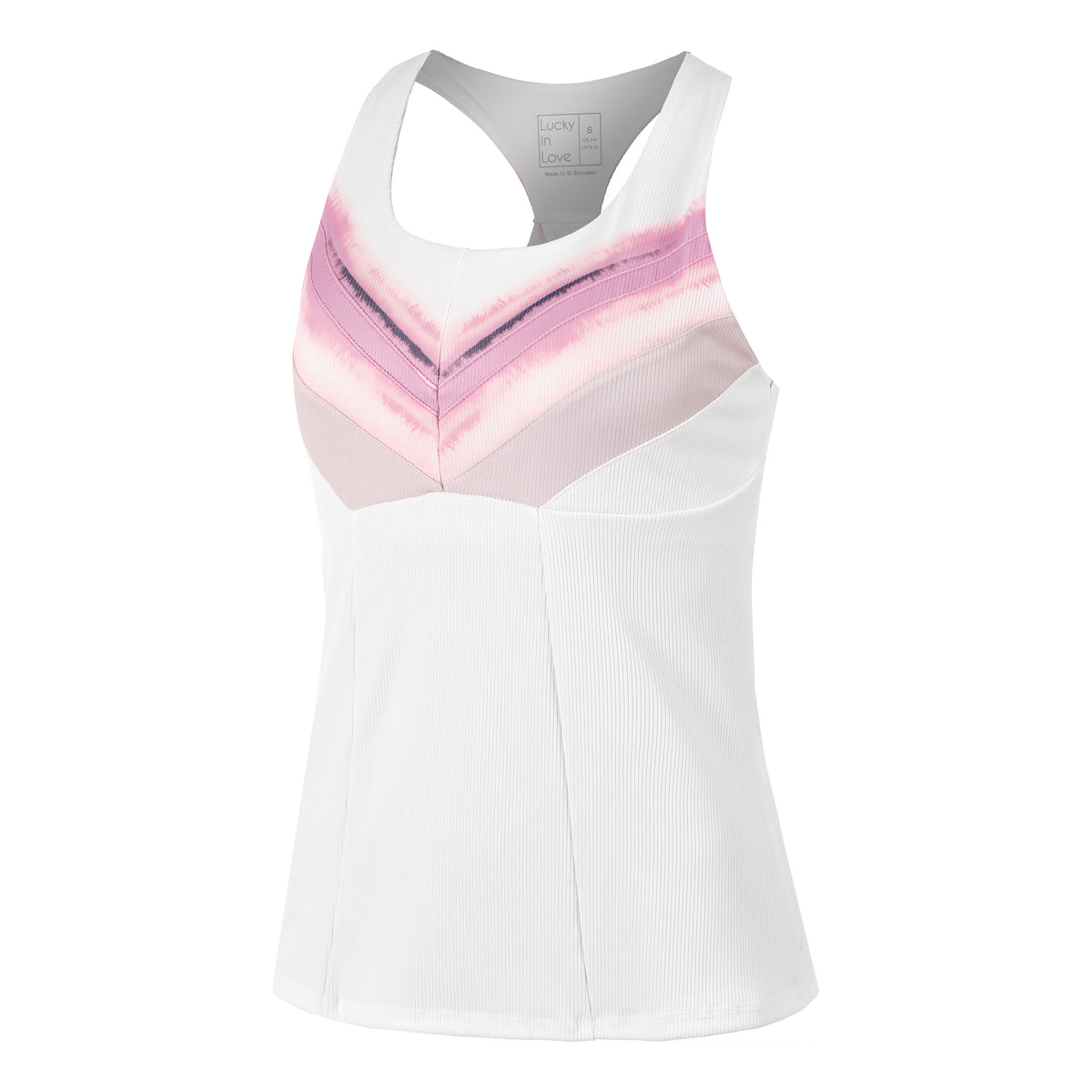 Lucky in Love Mystic Petal Racerback Canottiera Donna - bianco, rosa