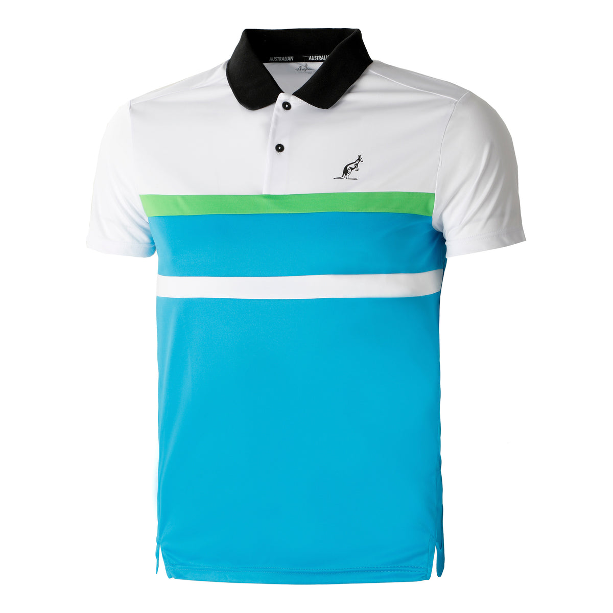 Australian Ace con Inserti in Contrasto Polo Uomini - turchese, bianco