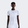 Court T-shirt Femmes-Blanc,Multicouleur
