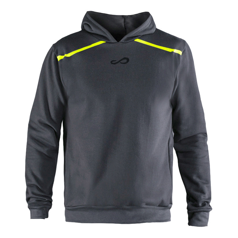 Endless Rush Hoody Herren - dunkelgrau, neongelb