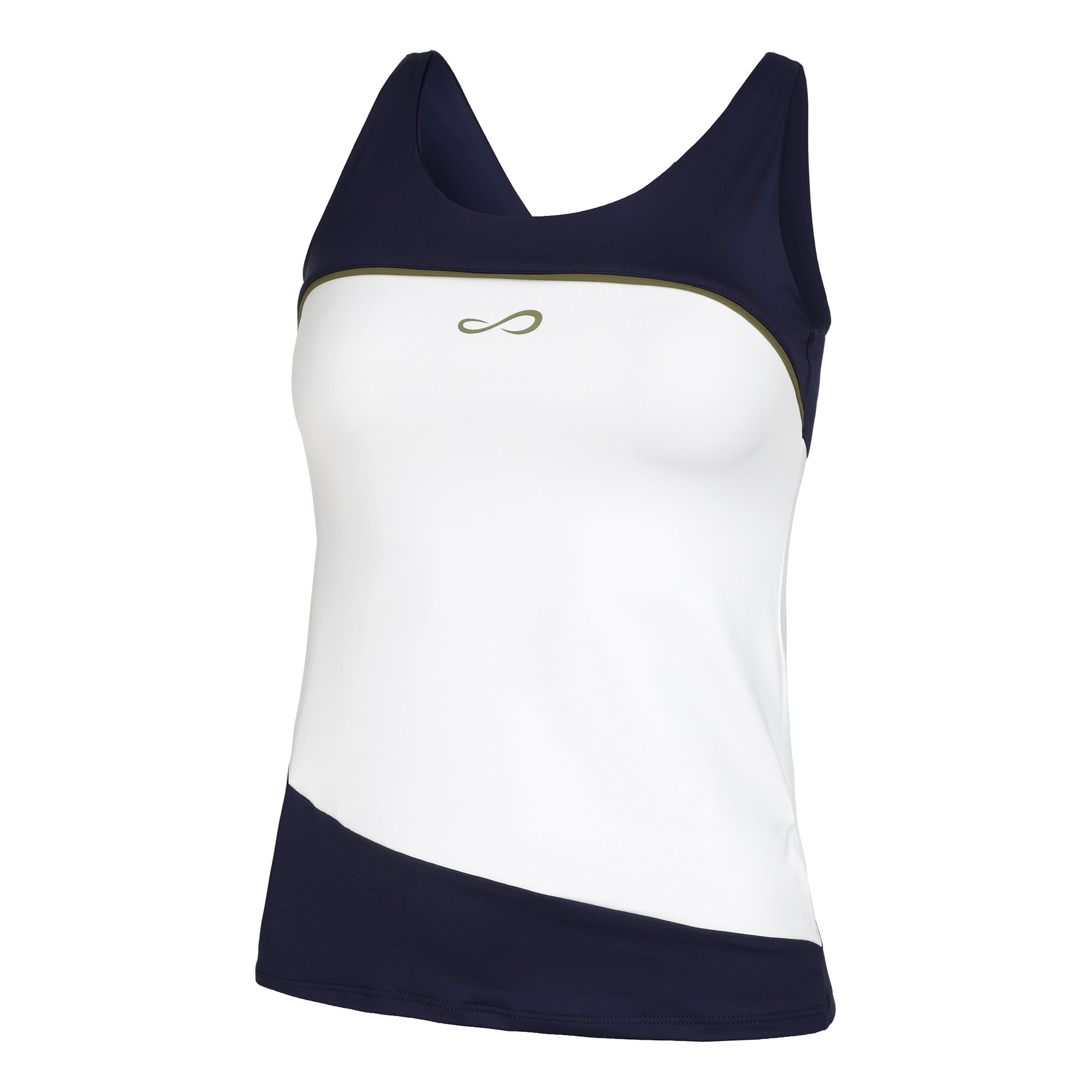 Endless Curve Canottiera Donna - bianco, blu scuro