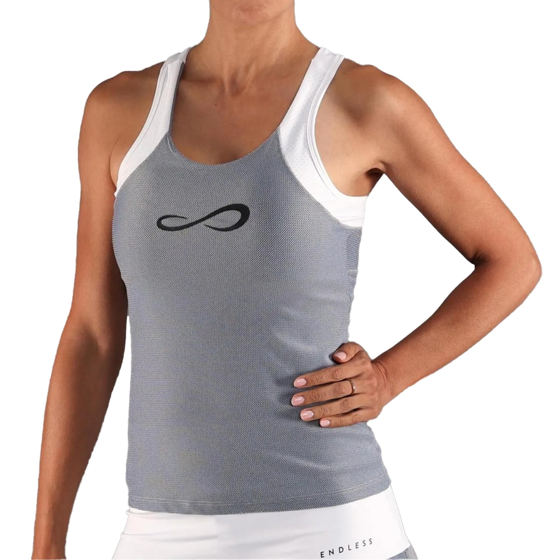 Endless Starlett Débardeur tank top Femmes - argent, blanc