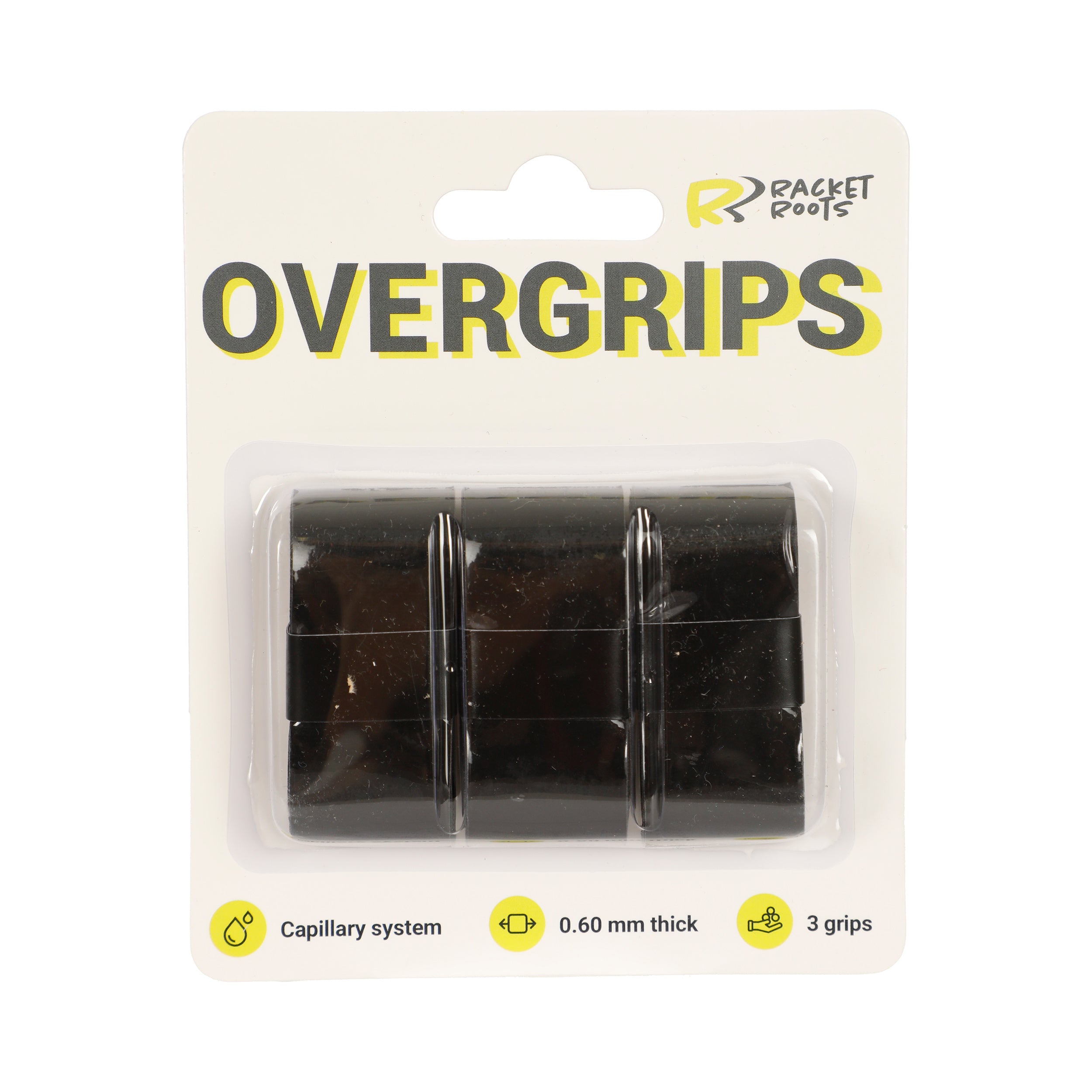Racket Roots RR Grip 3er Pack-Schwarz