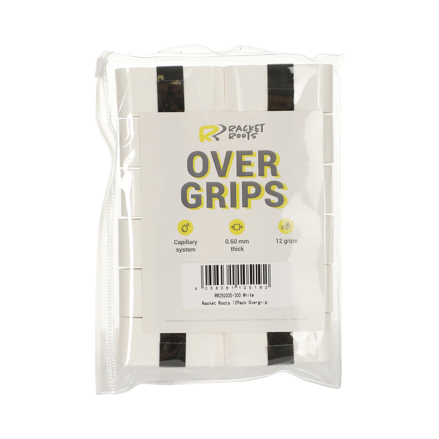 Racket Roots RR Grip Confezione da 12 - bianco