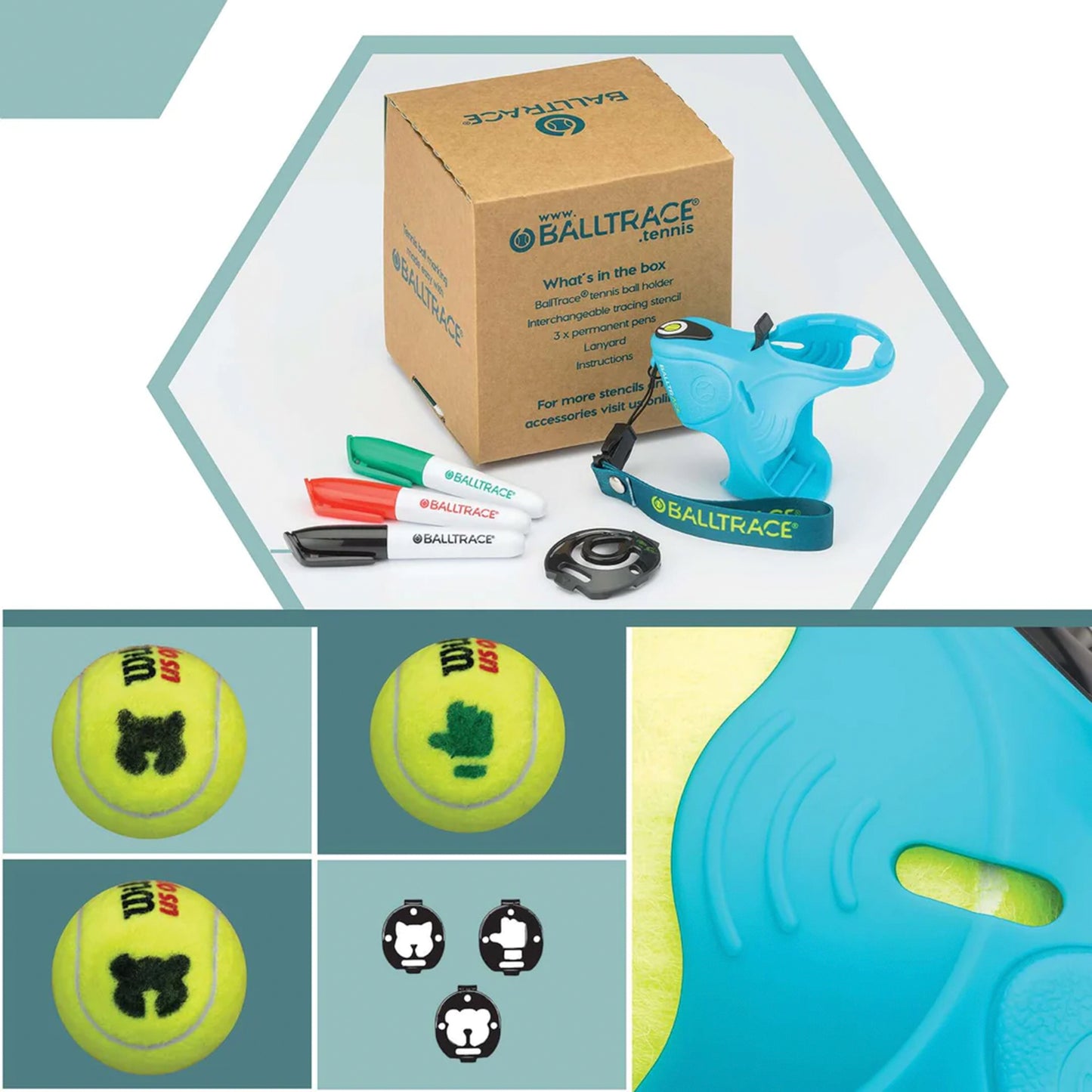 BallTrace Paws & Thumbs Marqueur De Balle-Bleu