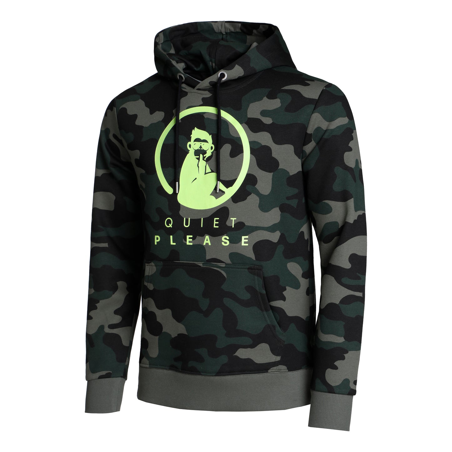 Quiet Please Advantage Logo Felpa con cappuccio Uomini - cachi, oliva