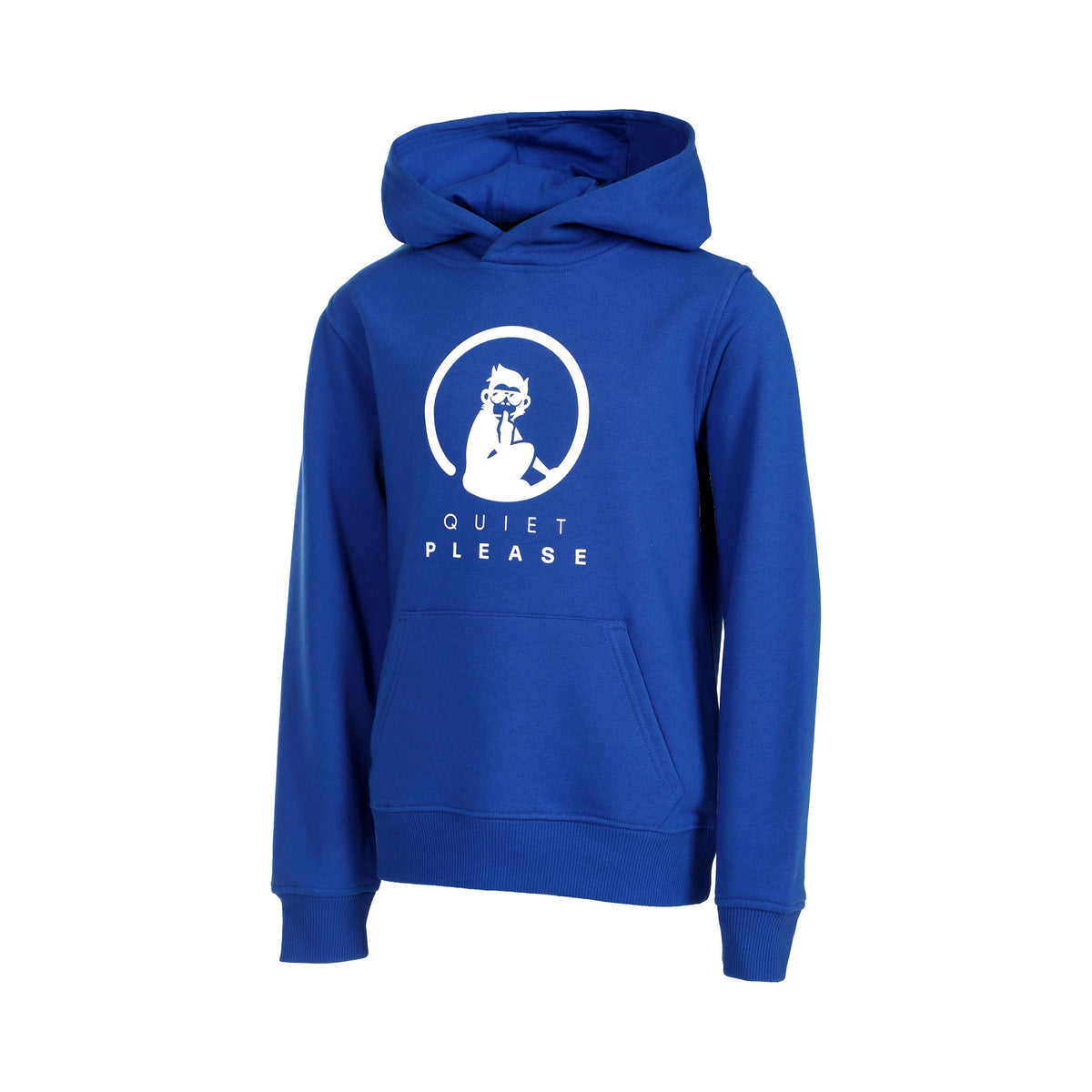 Quiet Please Advantage Logo Felpa con cappuccio Ragazzi - blu,