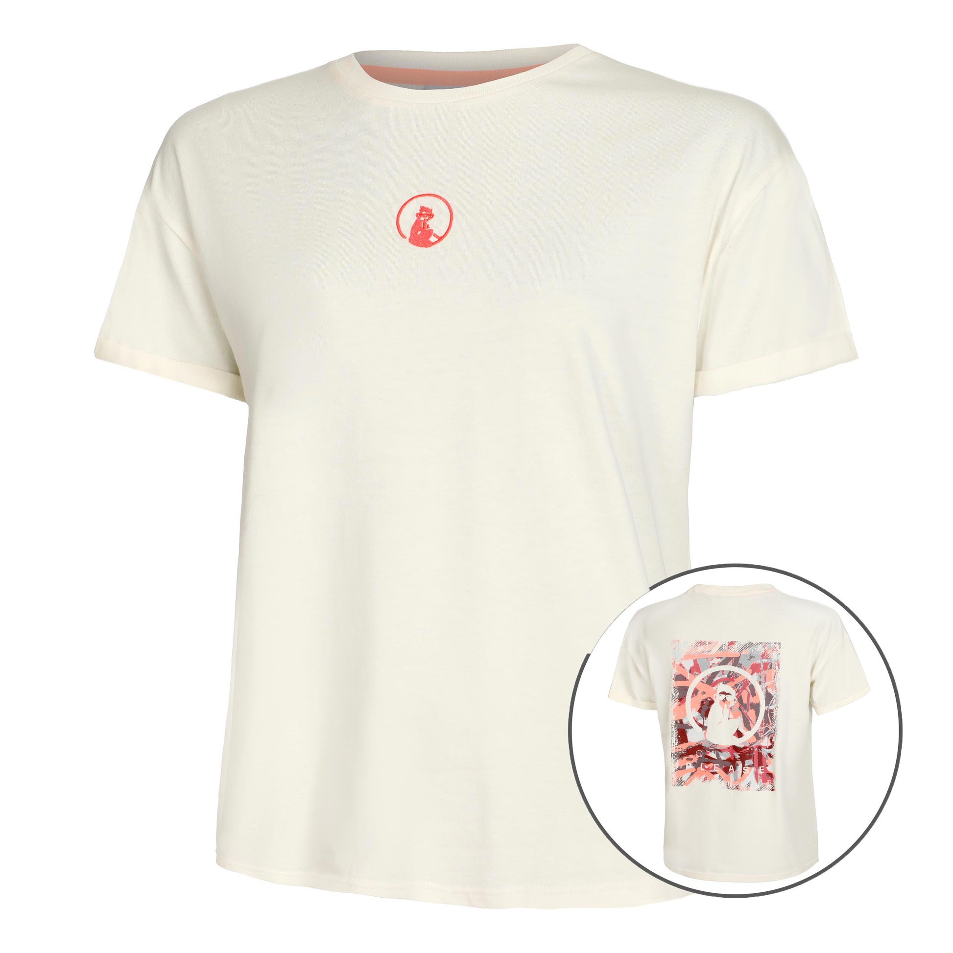 Quiet Please Sketchy Maglietta Donna - bianco, rosso