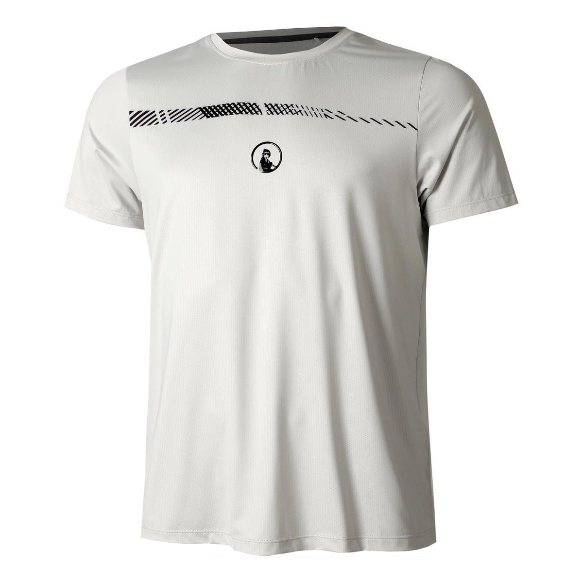 Quiet Please Sparkle Receiver T-shirt Hommes-Gris Clair