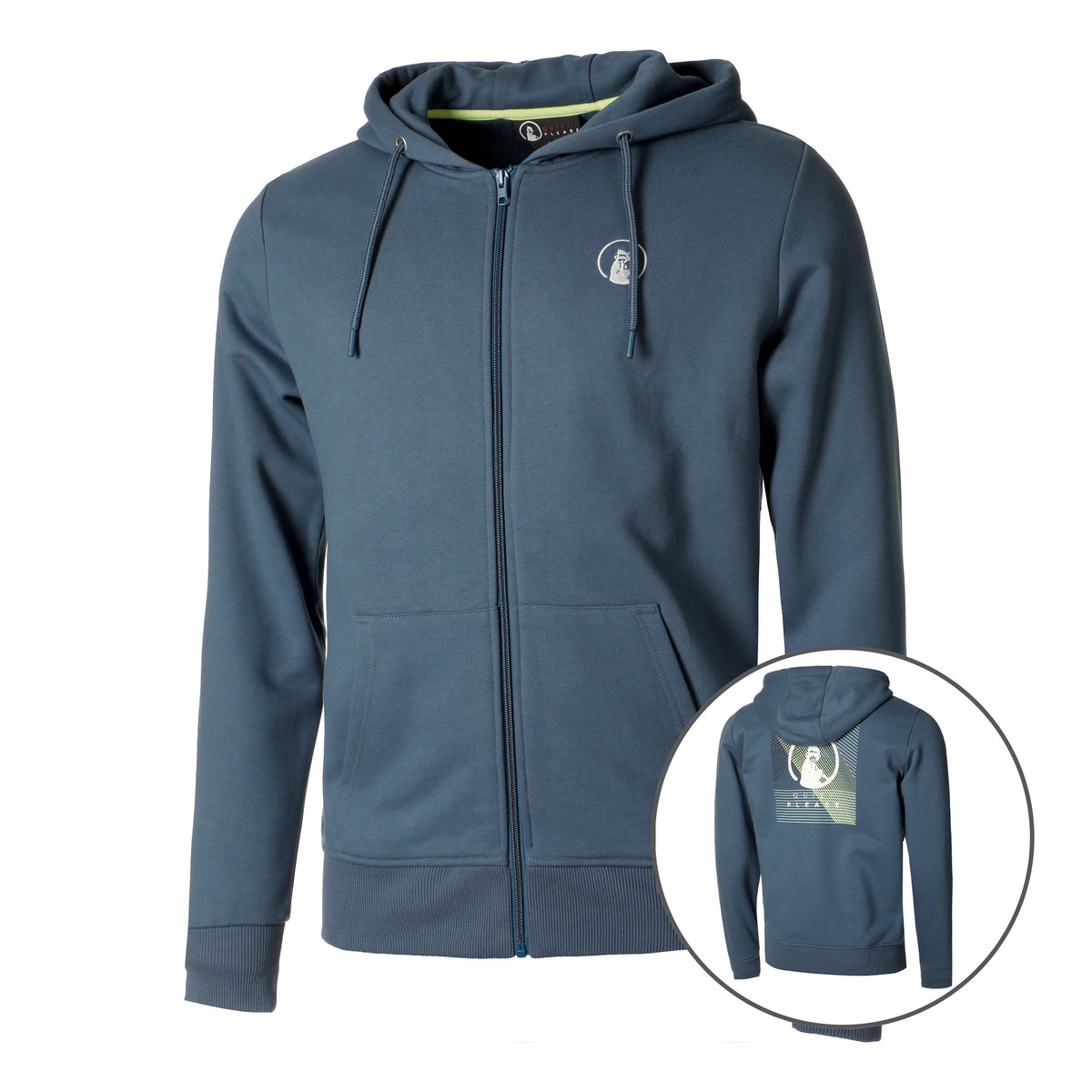 Quiet Please Linear Gilet en coton Hommes - bleu,