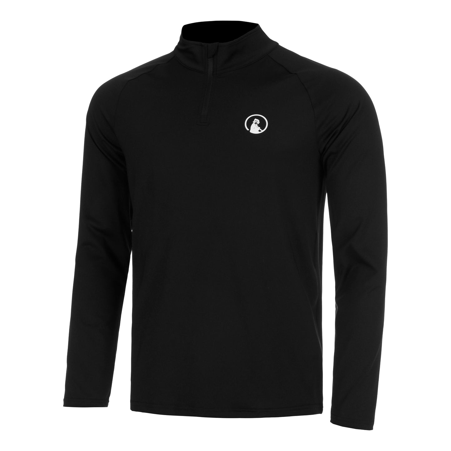 Quiet Please Big Serve 1/4 Zip Manica Lunga Uomini-Nero