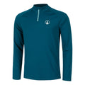 Create Big Serve 1/4 Zip Manica Lunga Uomini-Color Petrolio,Bianco