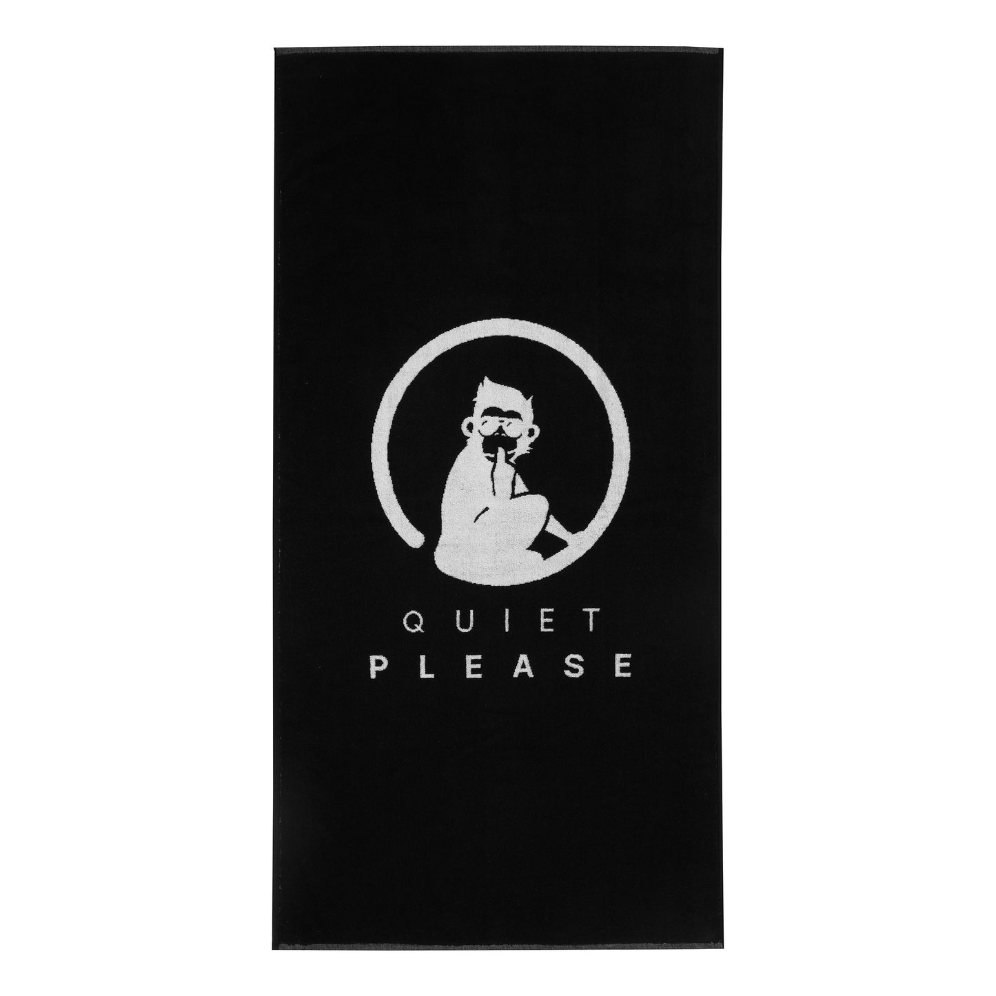 Quiet Please Performance 70x140cm Asciugamano-Nero