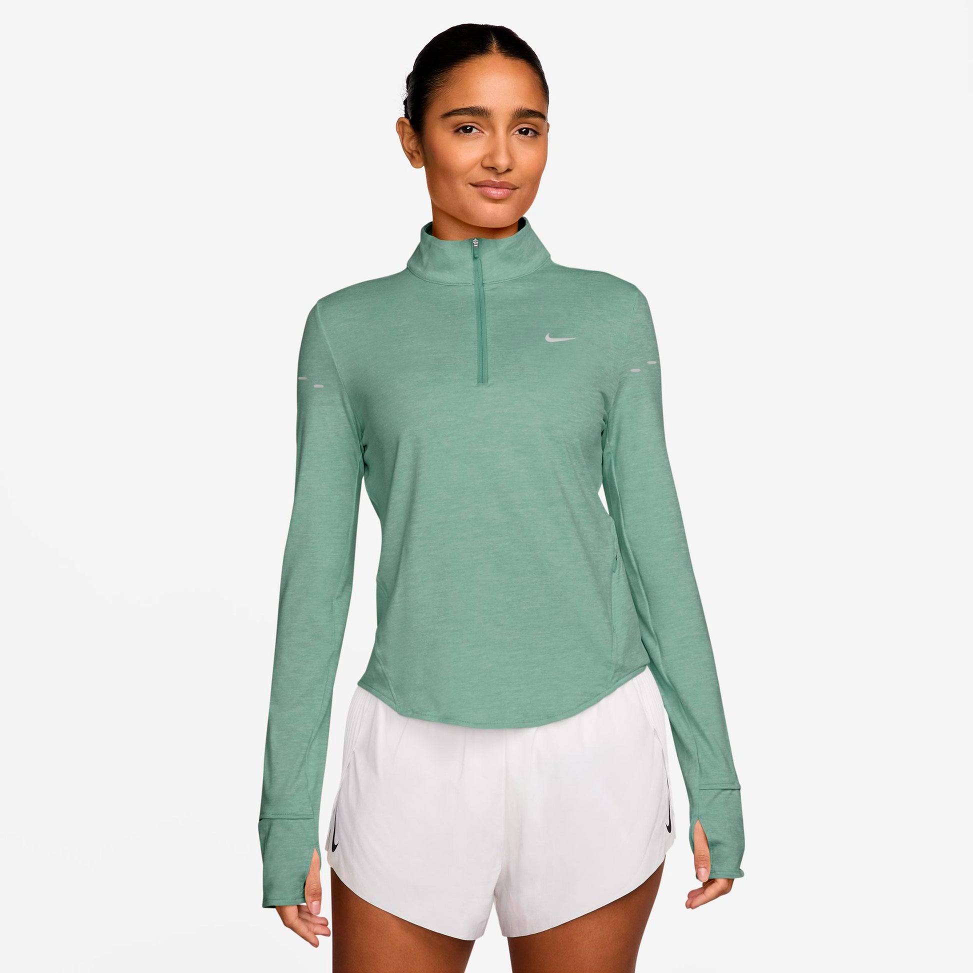 Nike Swift Camicia da corsa Donna - verde chiaro, argento