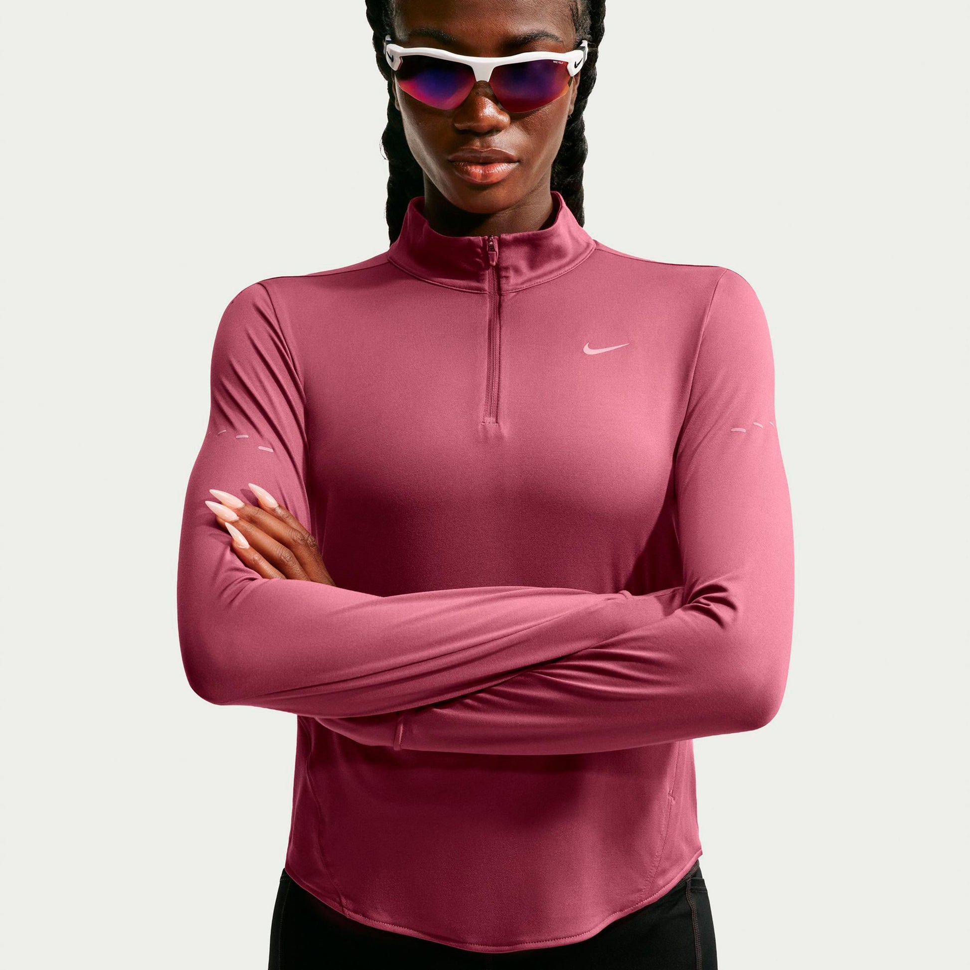 Nike Swift Half-Zip  Camicia da corsa Donna - malva, argento
