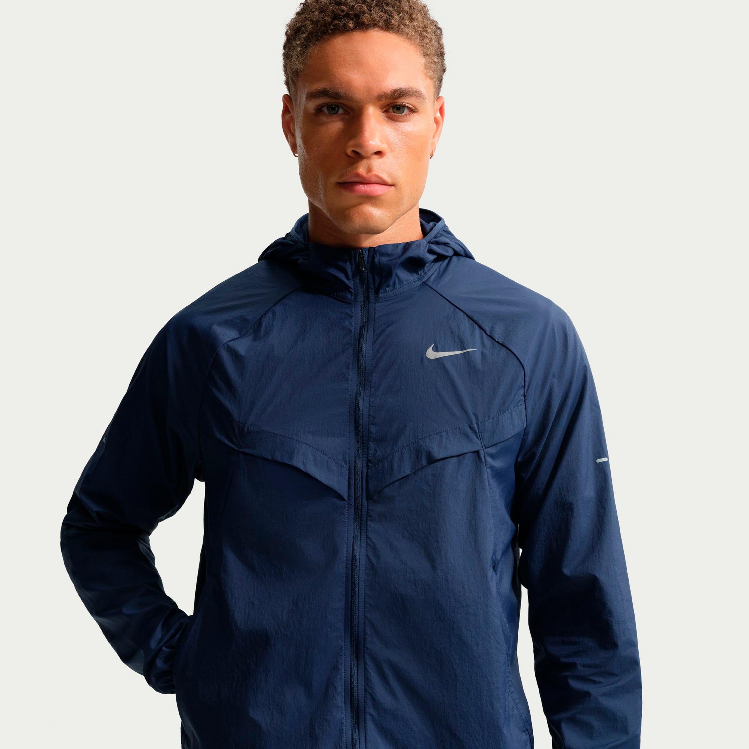 Nike Stride Giacca da corsa Uomini - blu scuro, argento