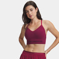 Vanisheamle Low Reggiseni sportivi Donna - rosso, rosso scuro