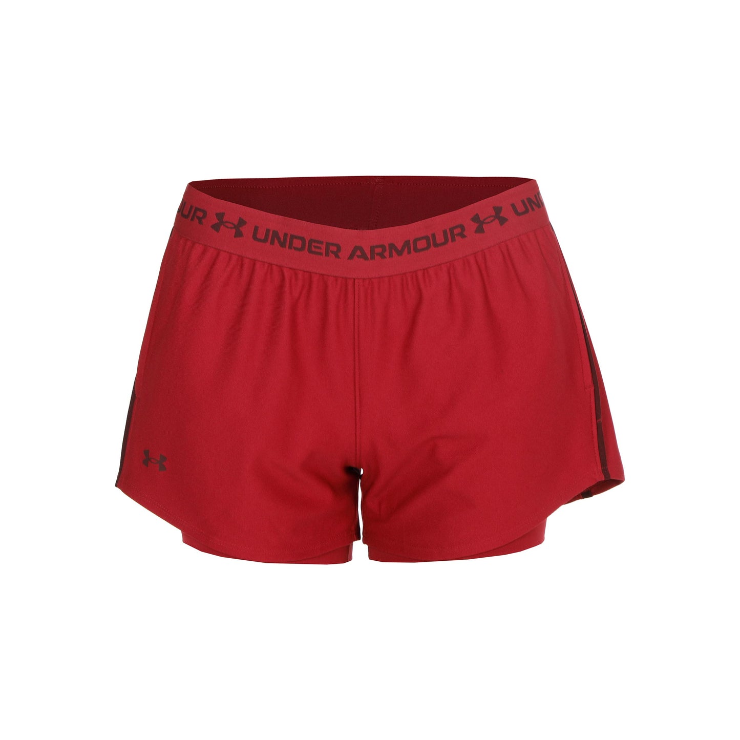 Under Armour Tech Play Up 2in1  Shorts Damen - rot, dunkelrot