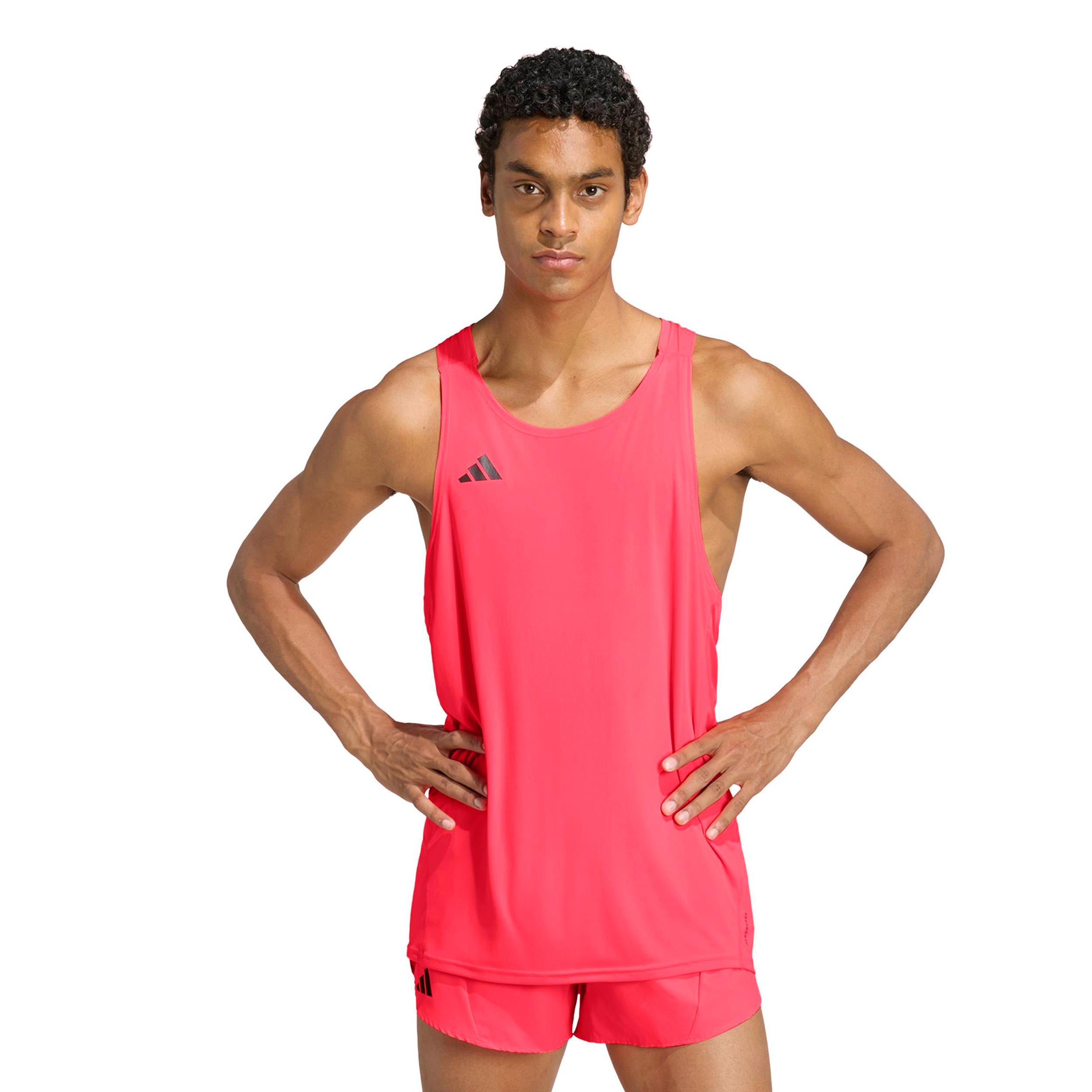 adidas Adizero Essential Camicia da corsa Uomini - corallo