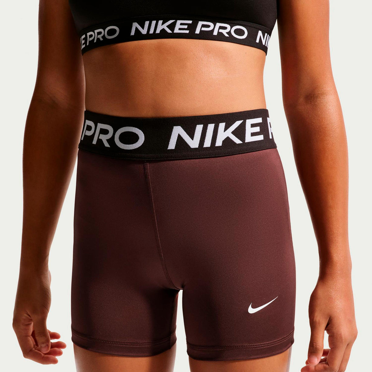Nike Dri-Fit Big Kids 3in Short avec poche-balles Filles - marron