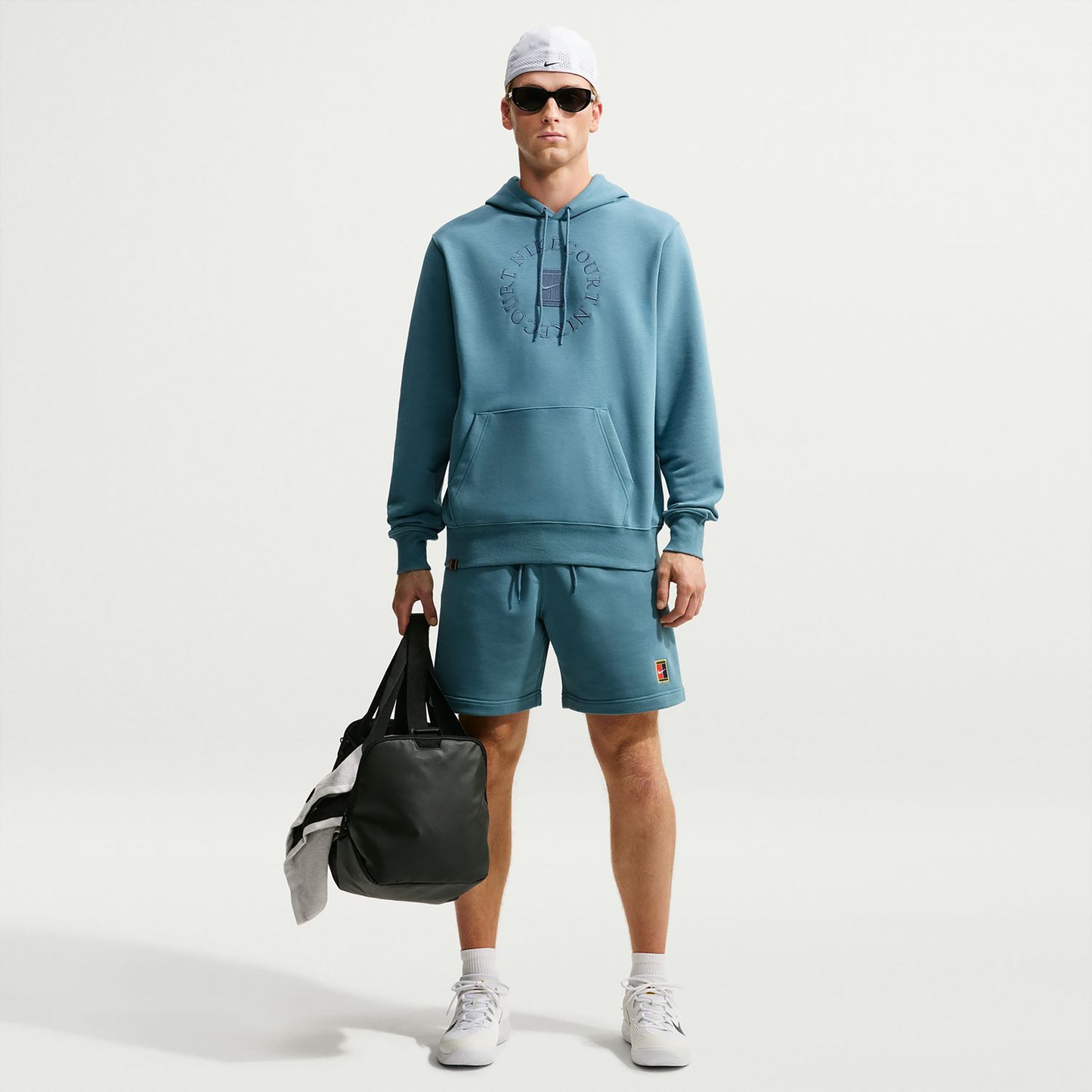 Nike Court Dri-Fit Heritage Hoody Herren - petrol