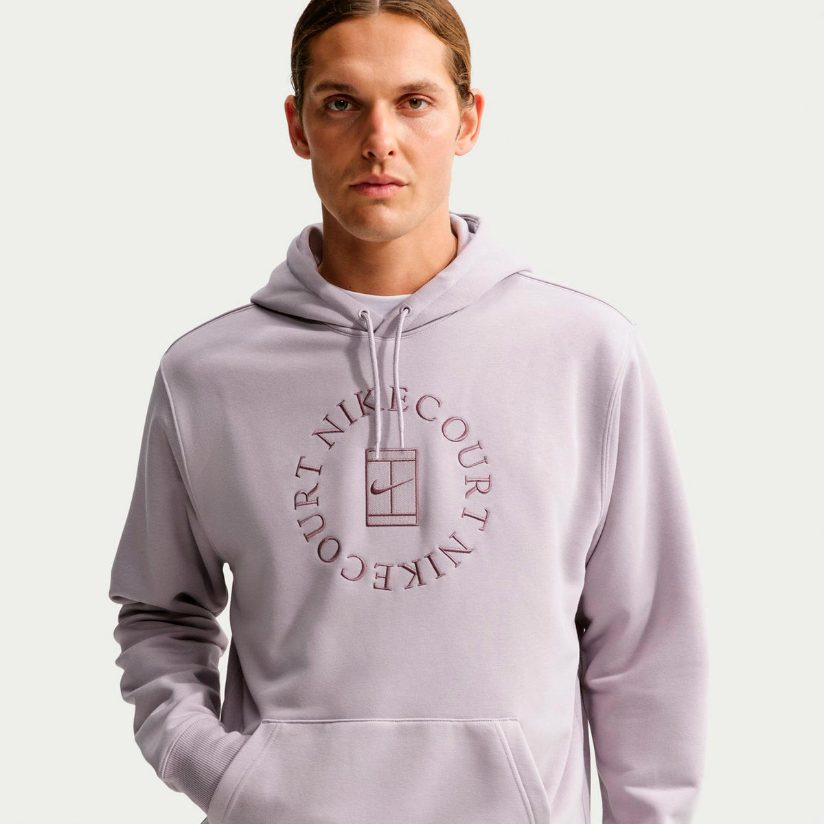 Nike Court Dri-Fit Heritage Felpa con cappuccio Uomini - grigio, lilla