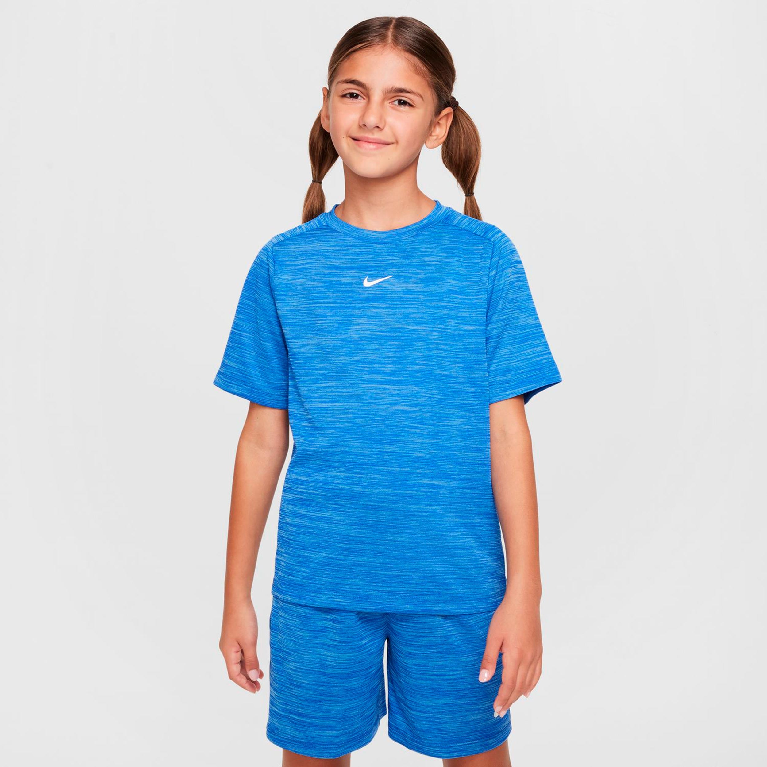 Nike Dri-FIT Multi Heather T-shirt Enfants-bleu, blanc