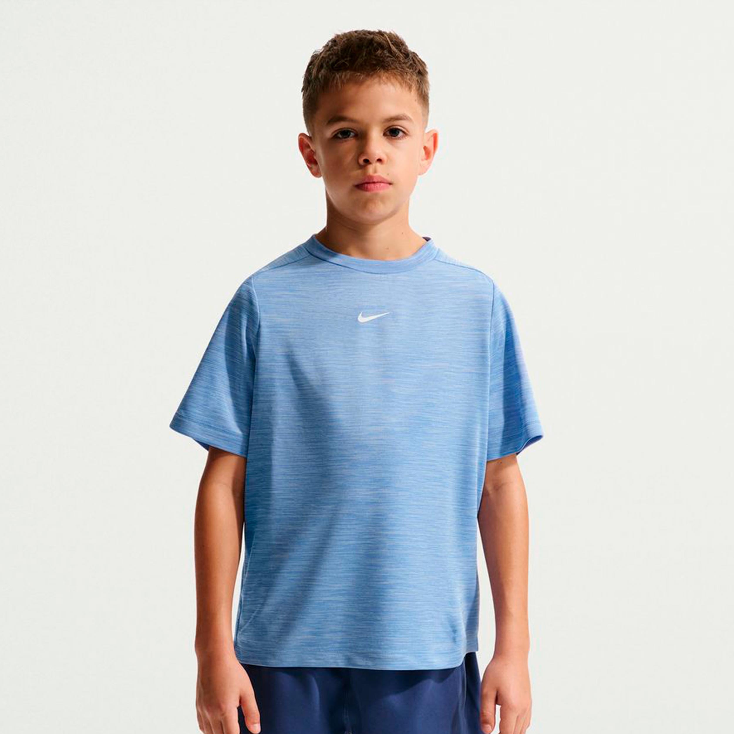 Nike Dri-FIT Multi Heather Maglietta Bambini - blu, blu chiaro