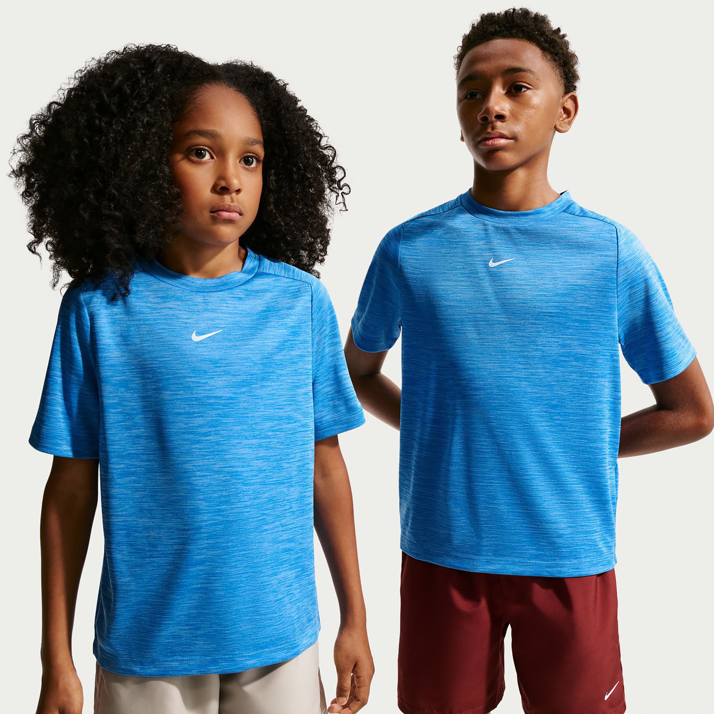 Nike Dri-FIT Multi Heather Maglietta Bambini - blu chiaro