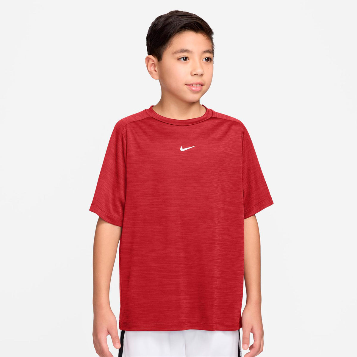 Nike Dri-FIT Multi Heather Maglietta Bambini - rosso
