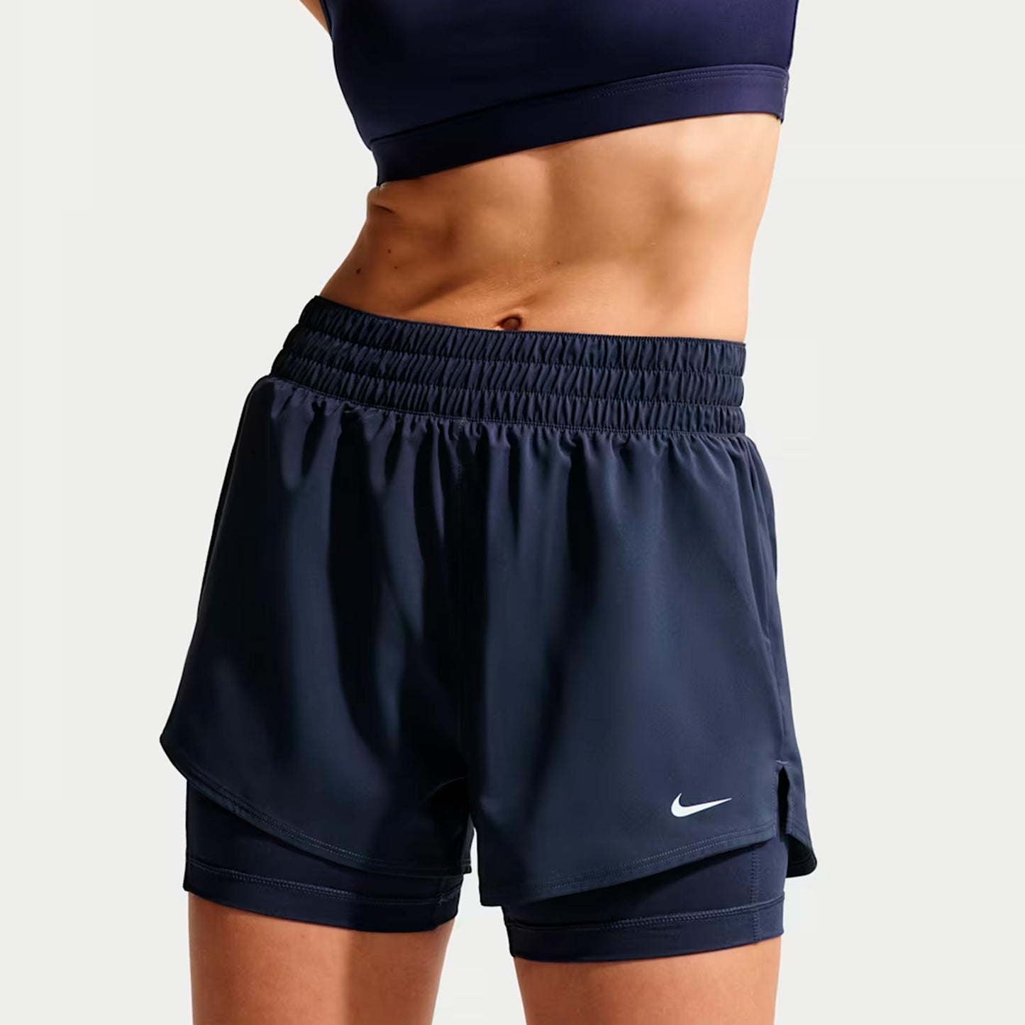 Nike Dri-Fit One High Rise 2in1 3in Shorts Damen - dunkelblau